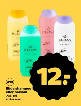 Netto Elida shampoo eller balsam tilbud