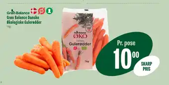 Min Købmand Grøn balance danske økologiske gulerødder tilbud