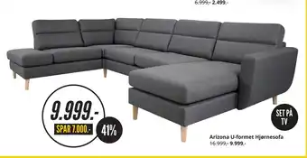 My Home Arizona u-formet hjørnesofa tilbud