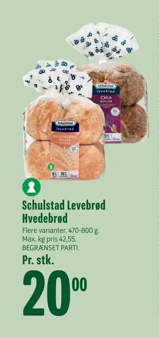 Min Købmand Schulstad levebrød hvedebrød tilbud