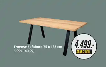 My Home Troense sofabord 75 x 135 cm tilbud