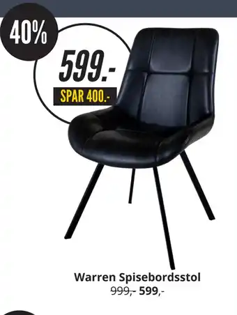 My Home Warren spisebordsstol tilbud