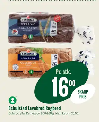 Min Købmand Schulstad levebrød rugbrød tilbud