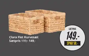 Clara flet kurvesæt sætpris