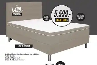 My Home Småland point kontinentalseng 160 x 200 cm tilbud