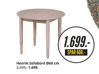 My Home Henrik sofabord ø60 cm tilbud