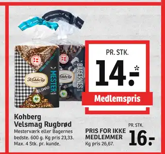 SPAR Kohberg velsmag rugbrød tilbud