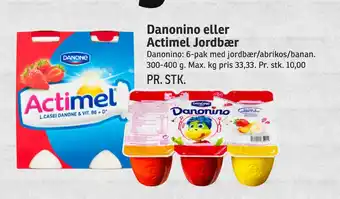SPAR Danonino eller actimel jordbær tilbud