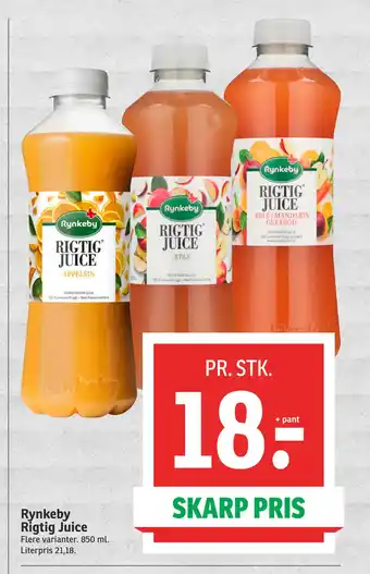 SPAR Rynkeby rigtig juice tilbud