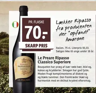 SPAR Le preare ripasso classico superiore tilbud