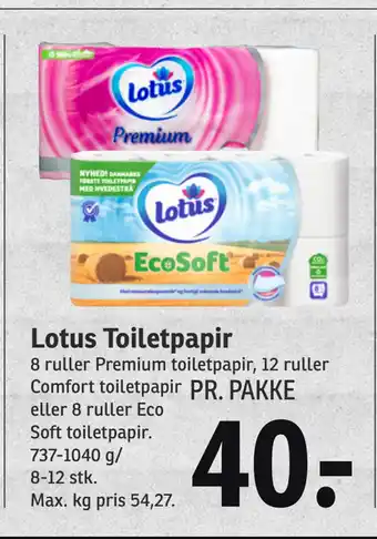 SPAR Lotus toiletpapir tilbud