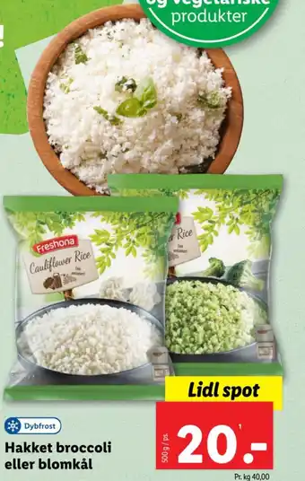 Lidl Hakket broccoli eller blomkål tilbud