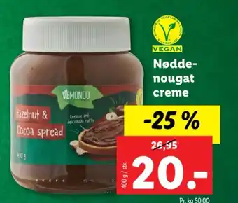 Lidl Nødde- nougat creme tilbud
