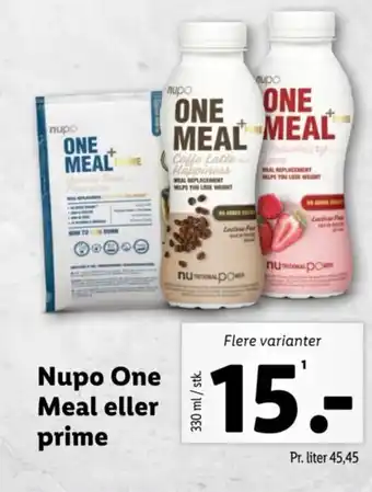Lidl Nupo One Meal eller prime tilbud