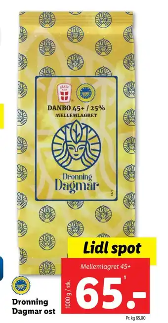 Lidl Dronning Dagmar ost tilbud