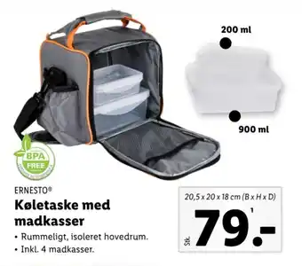 Lidl Køletaske med madkasser tilbud