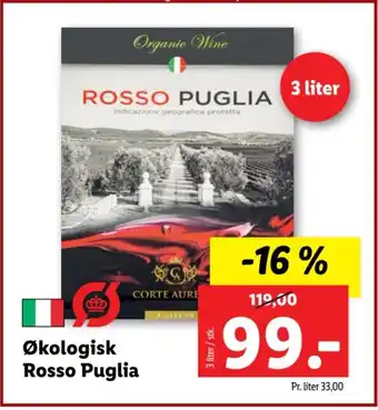 Lidl Økologisk Rosso Puglia tilbud