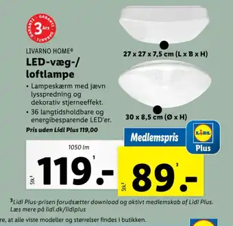 LED-væg-/ loftlampe