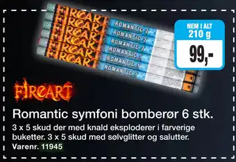 Romantic symfoni bomberør 6 stk