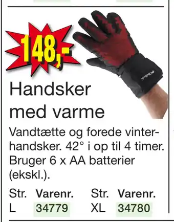 Handsker med varme