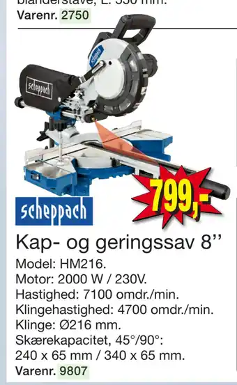 Harald Nyborg Kap- og geringssav 8’’ tilbud