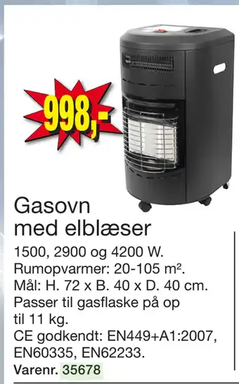 Harald Nyborg Gasovn med elblæser tilbud