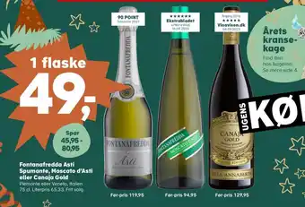 Coop.dk Fontanafredda Asti Spumante, Moscato d'Asti eller Canaja Gold tilbud