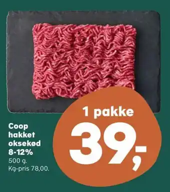 Coop.dk Coop hakket oksekød 8-12% tilbud