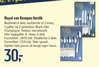 Føtex Royal van Kempen bestik tilbud