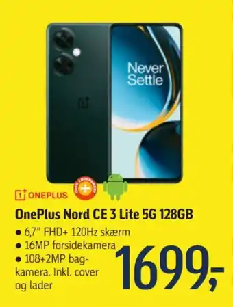 Føtex OnePlus Nord CE 3 Lite 5G 128GB tilbud