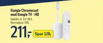Føtex Google Chromecast med Google TV - HD tilbud