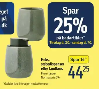 Føtex F.eks. sæbedispenser eller tandkrus tilbud