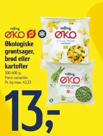 Føtex Økologiske grøntsager, brød eller kartofler tilbud
