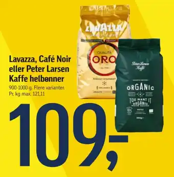 Føtex Lavazza, Café Noir eller Peter Larsen Kaffe helbønner tilbud