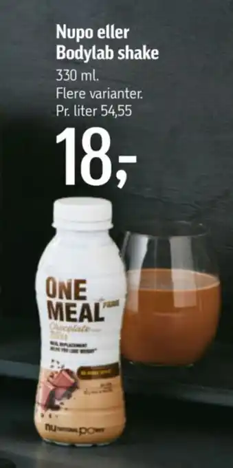 Føtex Nupo eller Bodylab shake tilbud