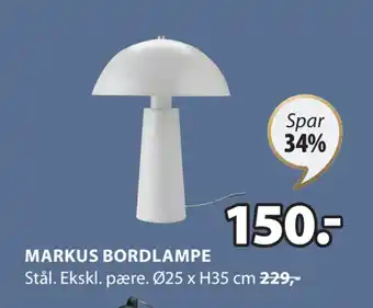 JYSK Markus bordlampe tilbud