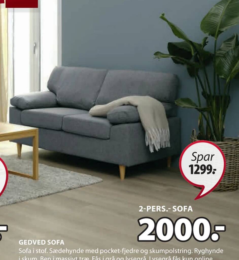 Gedved sofa tilbud hos JYSK