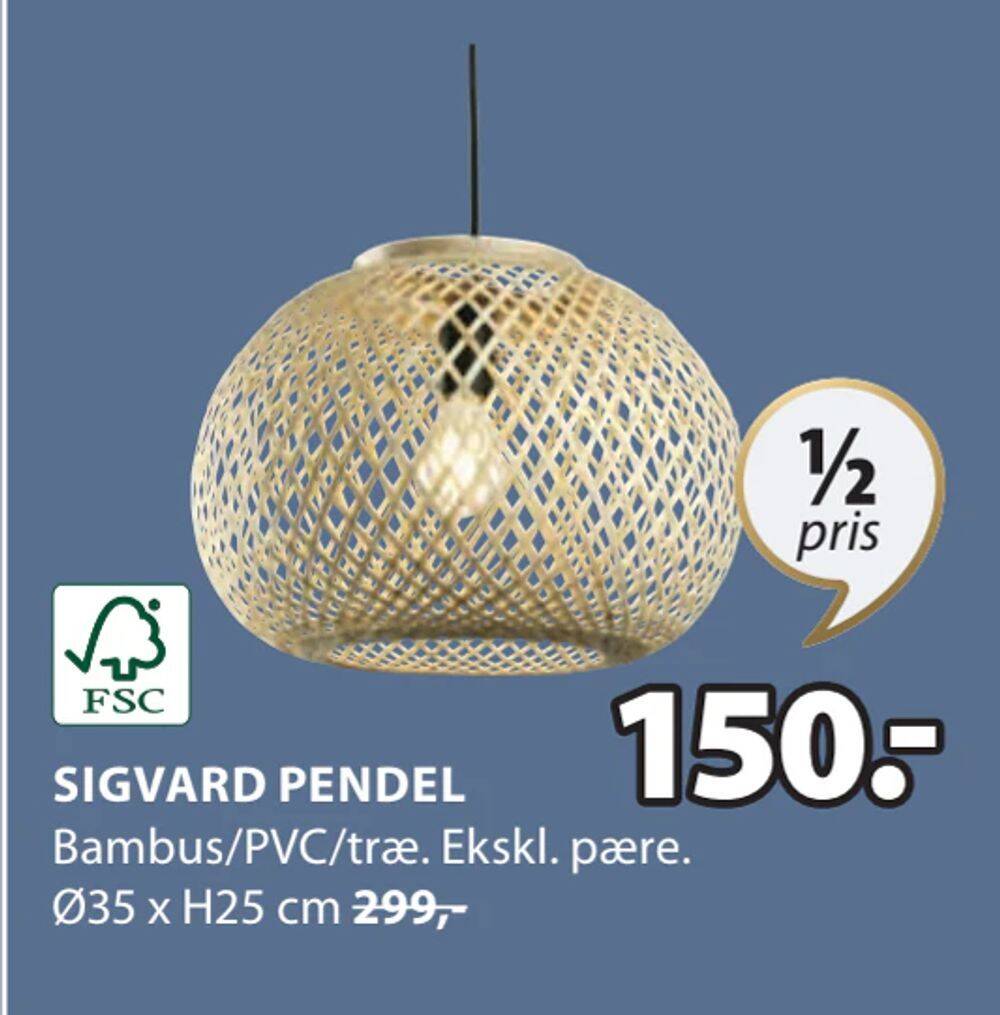 Sigvard pendel tilbud hos JYSK