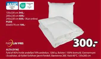 JYSK Alta dyne tilbud