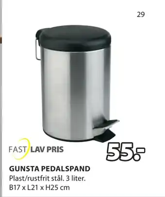 JYSK Gunsta pedalspand tilbud