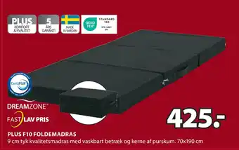 JYSK Plus f10 foldemadras tilbud