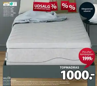 JYSK Gold t65 topmadras tilbud