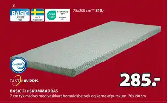 JYSK Basic f10 skummadras tilbud