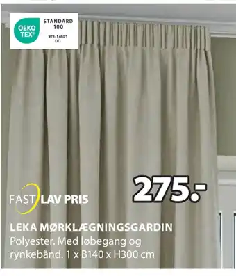 JYSK Leka mørklægningsgardin tilbud