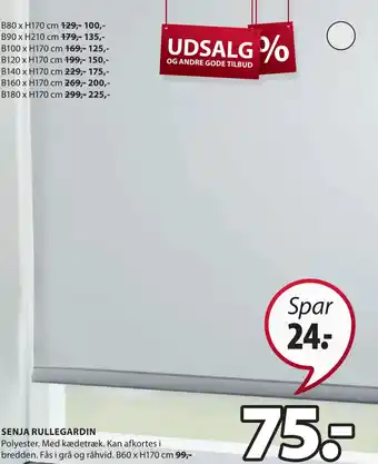 JYSK Senja rullegardin tilbud
