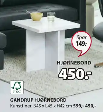 JYSK Gandrup hjørnebord tilbud