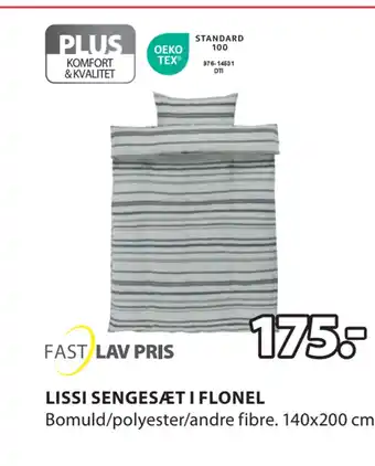 JYSK Lissi sengesæt i flonel tilbud