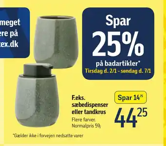 Sæbedispenser eller tandkrus