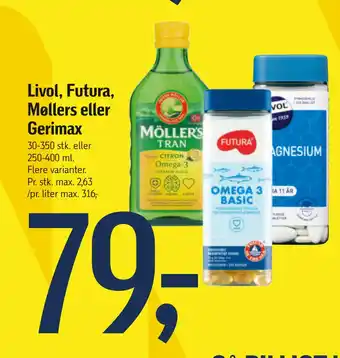 Føtex Livol, futura, møllers eller gerimax tilbud