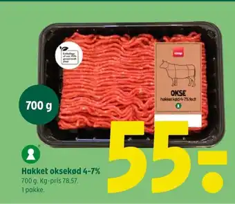 Coop 365 Hakket oksekød 4-7% tilbud